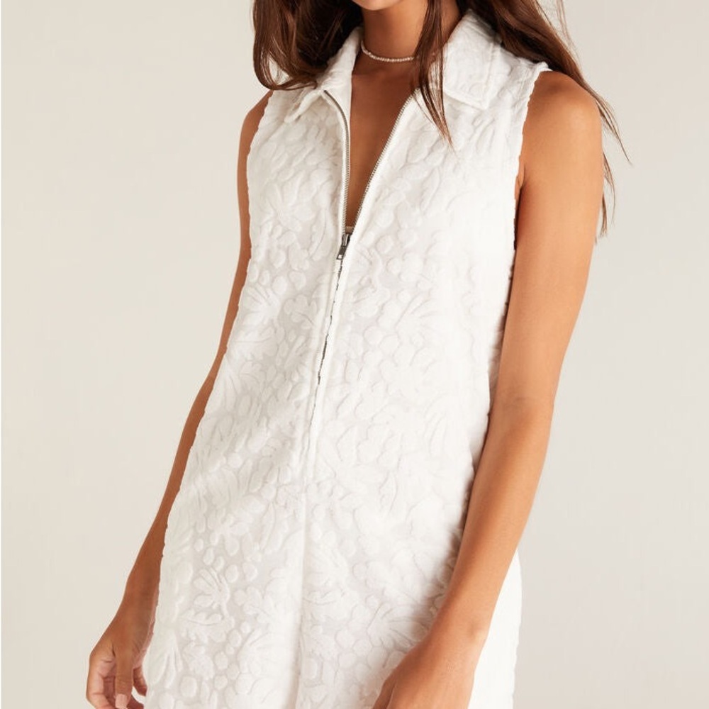 Z Supply Resort Cabo White Textured Swim Coverup